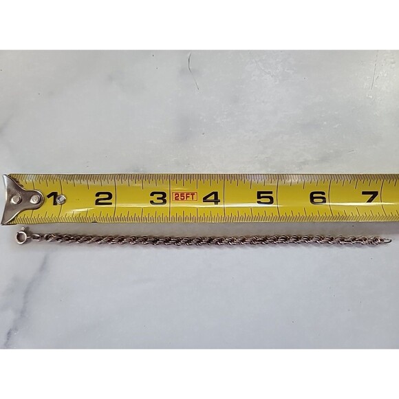 Italian 925 Sterling Silver Chain Bracelet Vintage - Picture 8 of 10